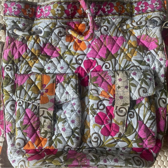 Vera Bradley Handbags - Vera Bradley Pink and Orange Crossbody Bag with Butterfly Print
